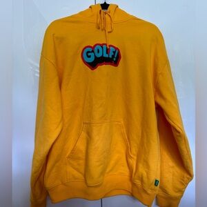 Yellow Golf Wang Hoodie “Golf!” Puff paint design